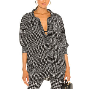 Norma Kamali 'Oversized Boyfriend Nk' Black Shirt Size XS